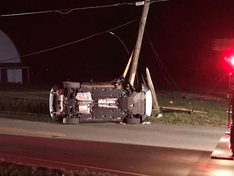 Rollover crash in New Springfield knocks power out News