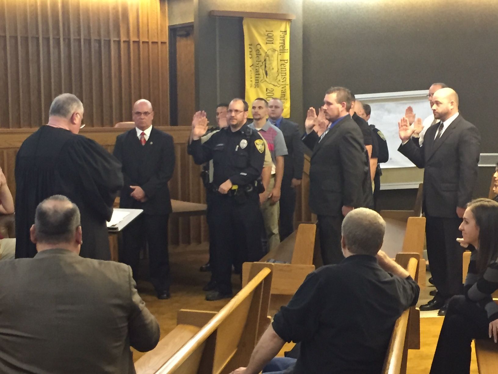 Farrell Police officers sworn in, Southwest Regional Police will WFMJ