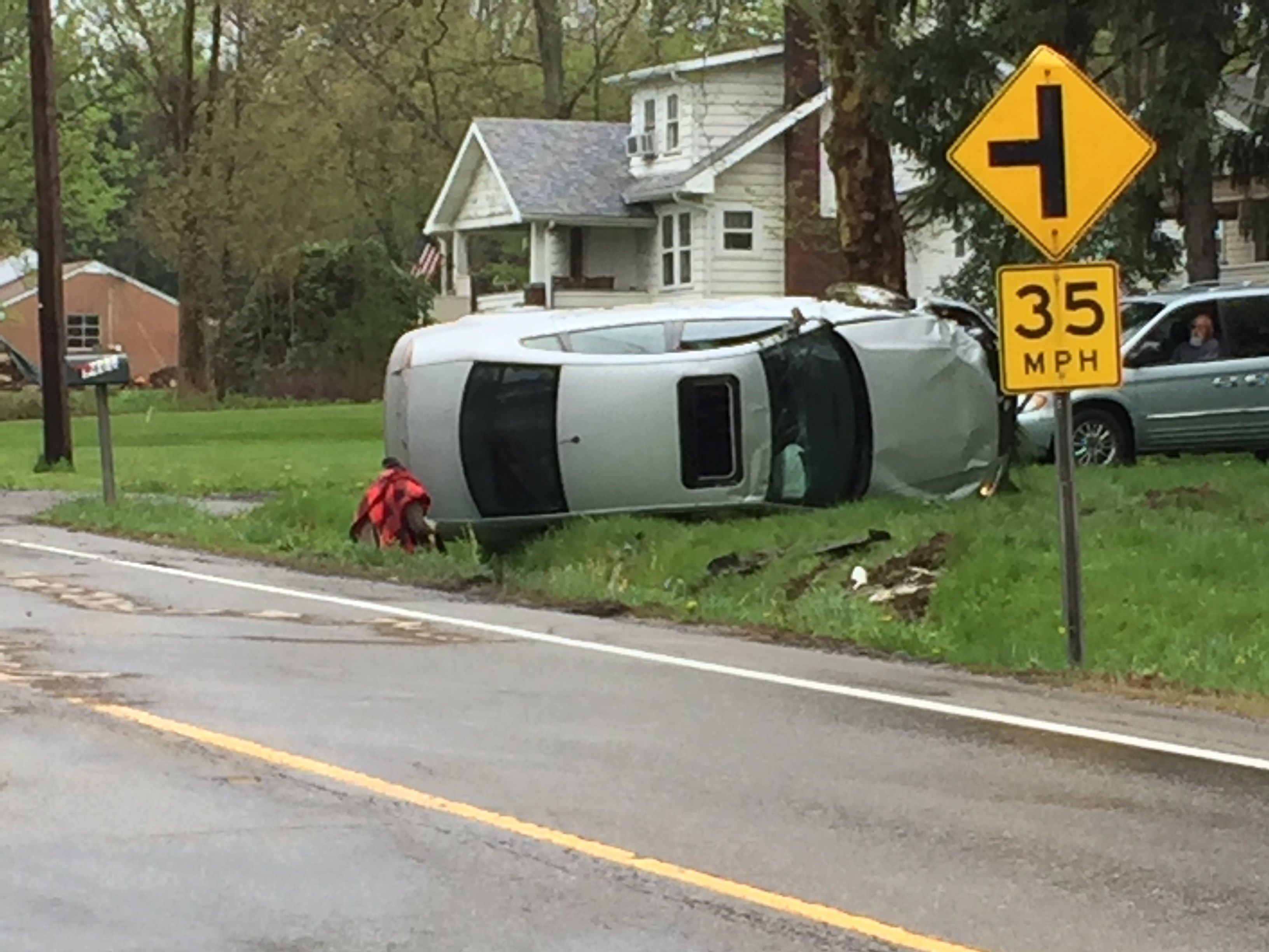 Distracted driver causes headon crash in Poland