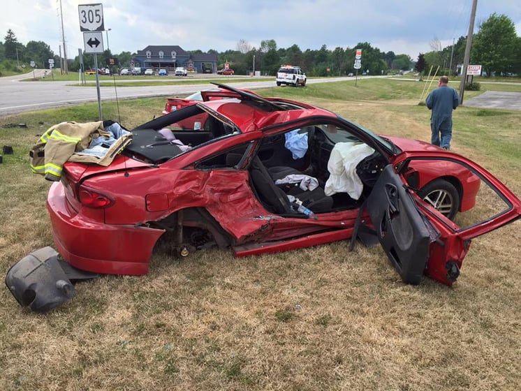 Two car crash in Southington sends two to the hospital