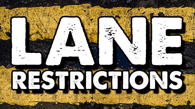 New Castle lane restrictions, sign inspections