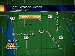 UPDATED Fatal plane crash in Gustavus Township