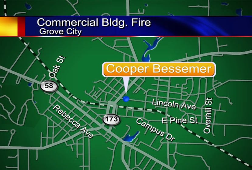 UPDATED Fire at former Cooper Bessemer building in Grove City WFMJ