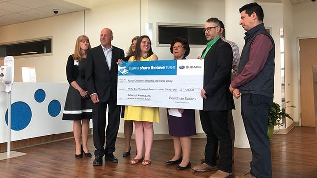 Boardman Subaru Donates To Akron Children S As Part Of Share The Boardman Subaru Donates To Akron Children S As Part Of Share The Love Campaign