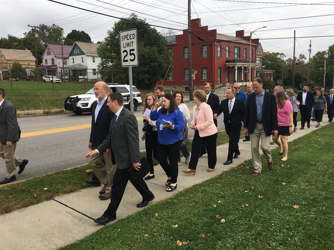 Pennsylvania Governor tours Greenville's flooddamaged areas