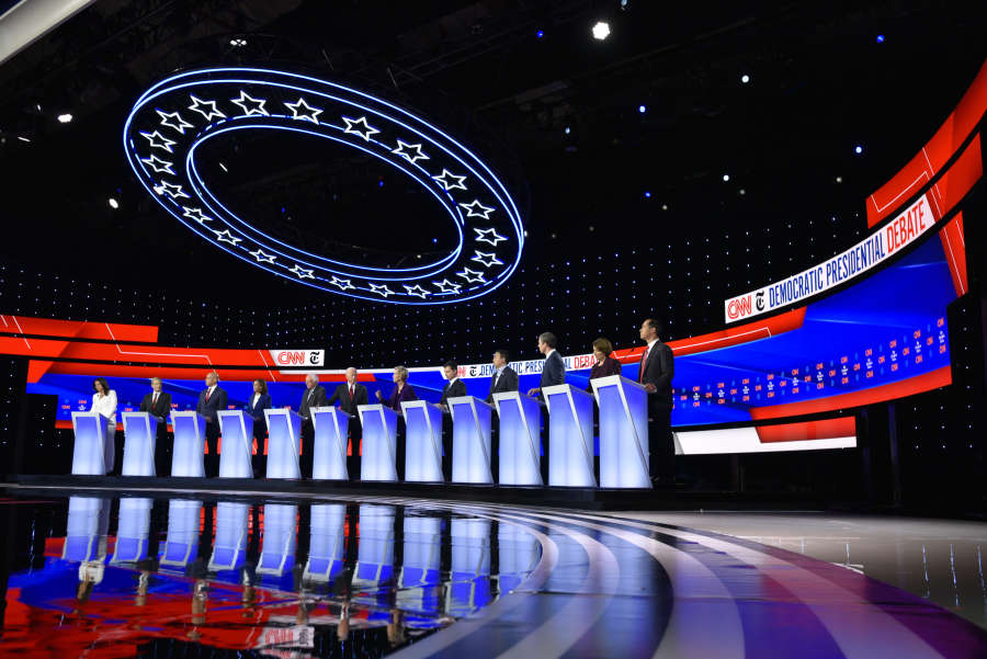 One dozen candidates face off in fourth democratic debate in Ohio, who ...