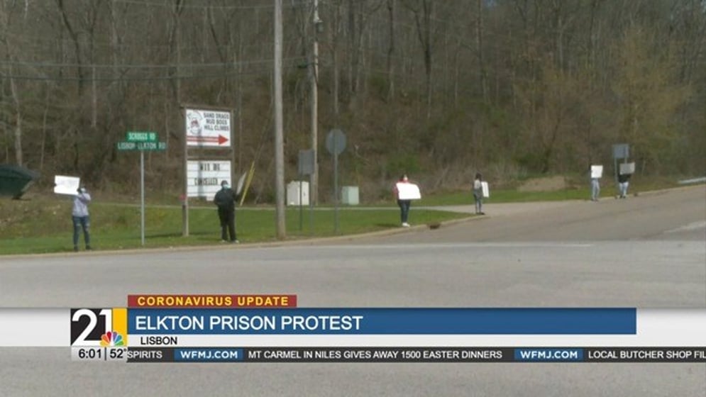 Protest outside Elkton Prison in Lisbon over treatment of sick