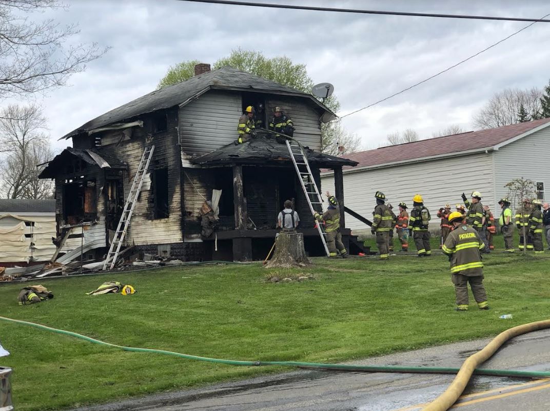 Home destroyed by flames in Hermitage
