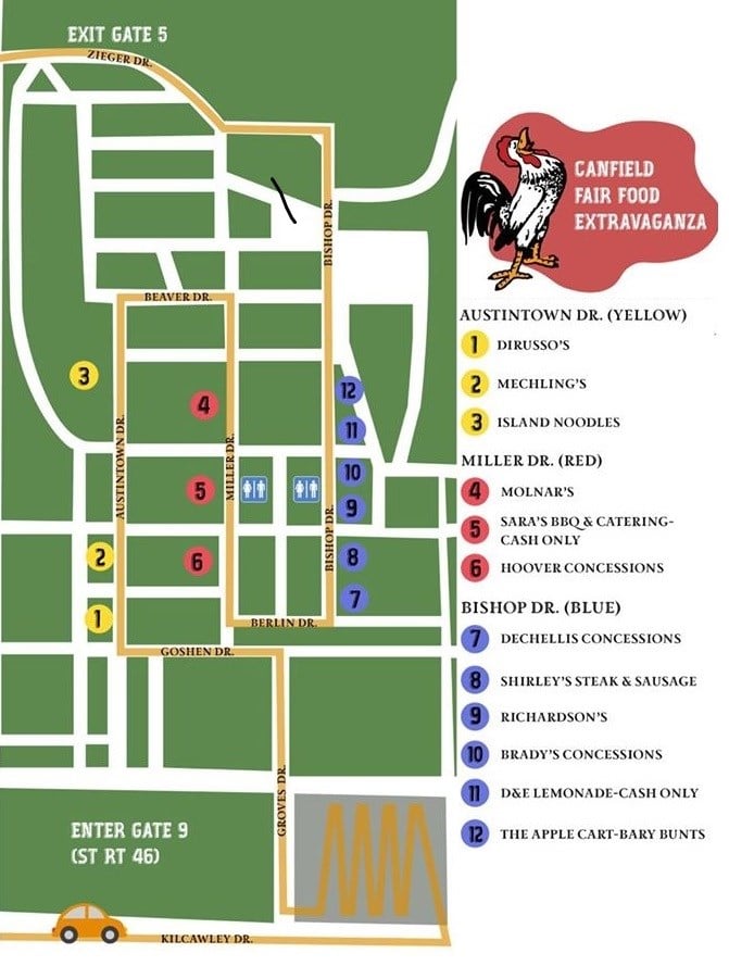 Menu & map Where to find Canfield Fair food this weekend