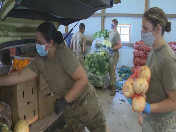 Members of the Ohio National Guard are deployed across the state to support foodbanks with a growing number of people in need of food during the pandemic.