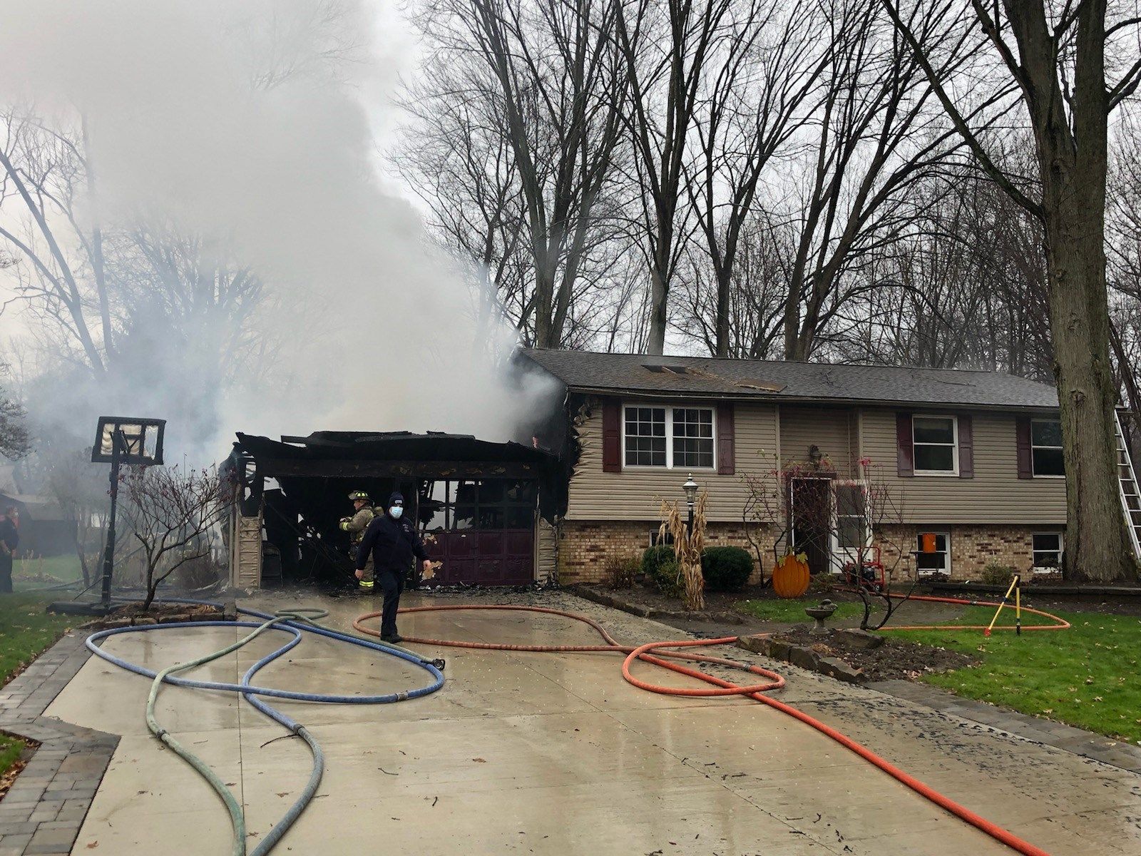 House fire in Howland leaves four people without a home for