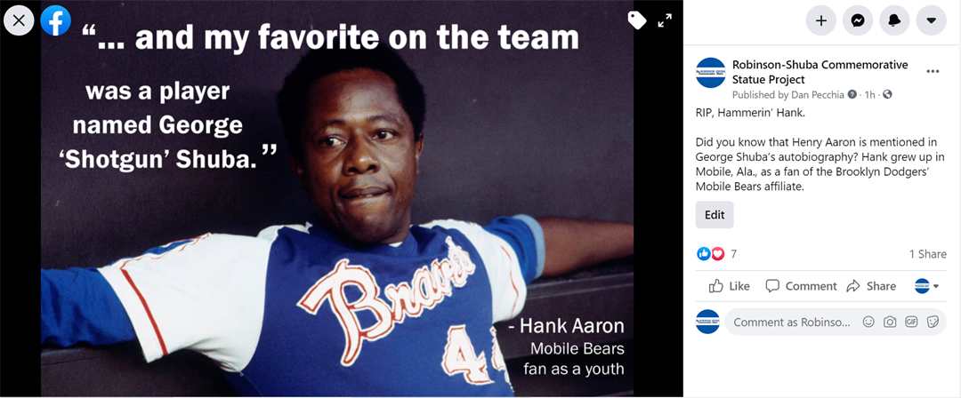 Hank Aaron Youth Jersey