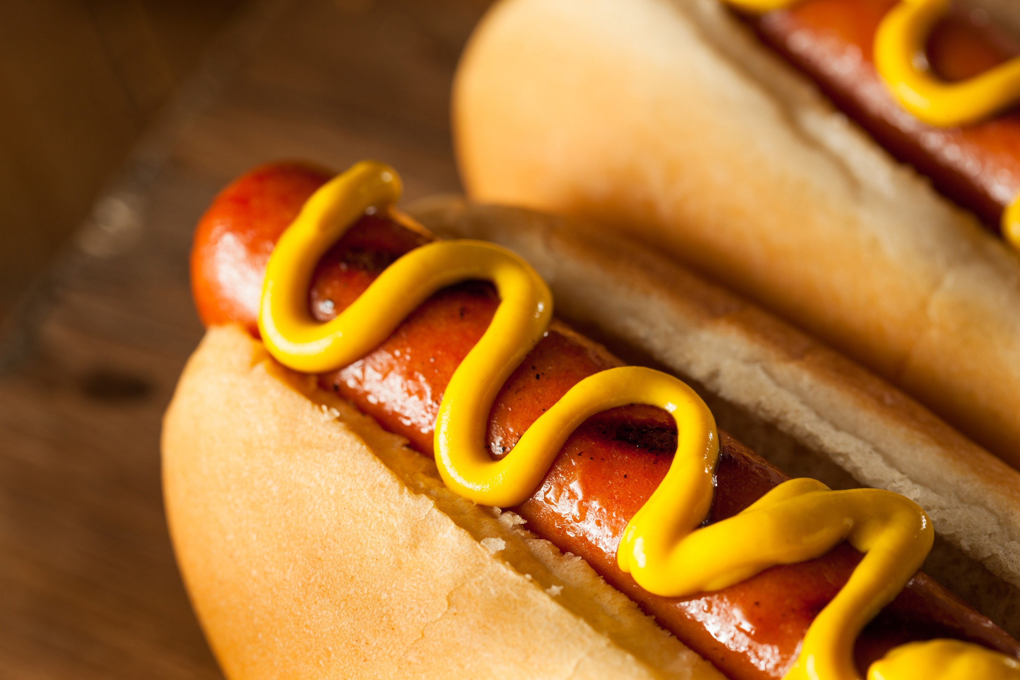 The Mustard and the Hot Dog, eating hot dogs on Dollar Hot Dog