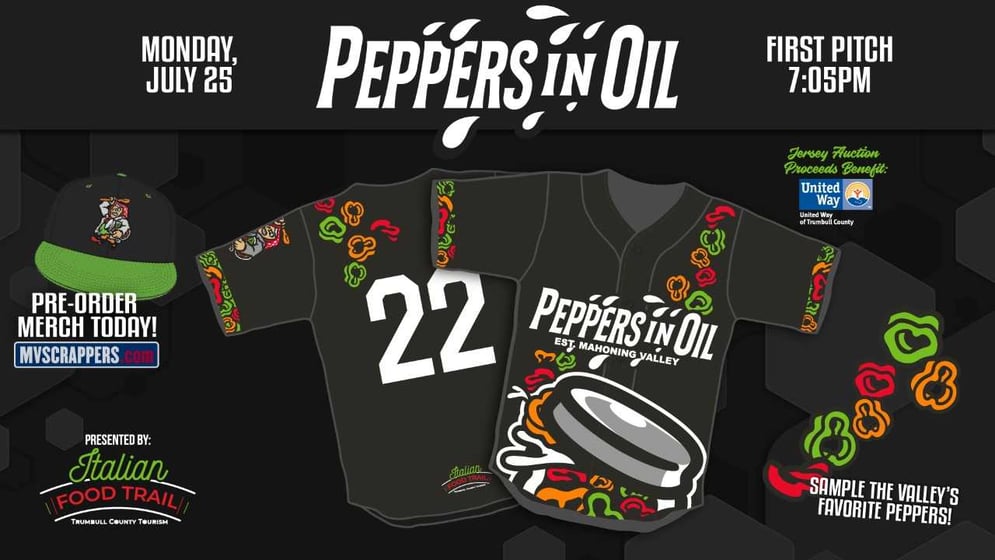 Mahoning Valley Peppers in Oil jersey
