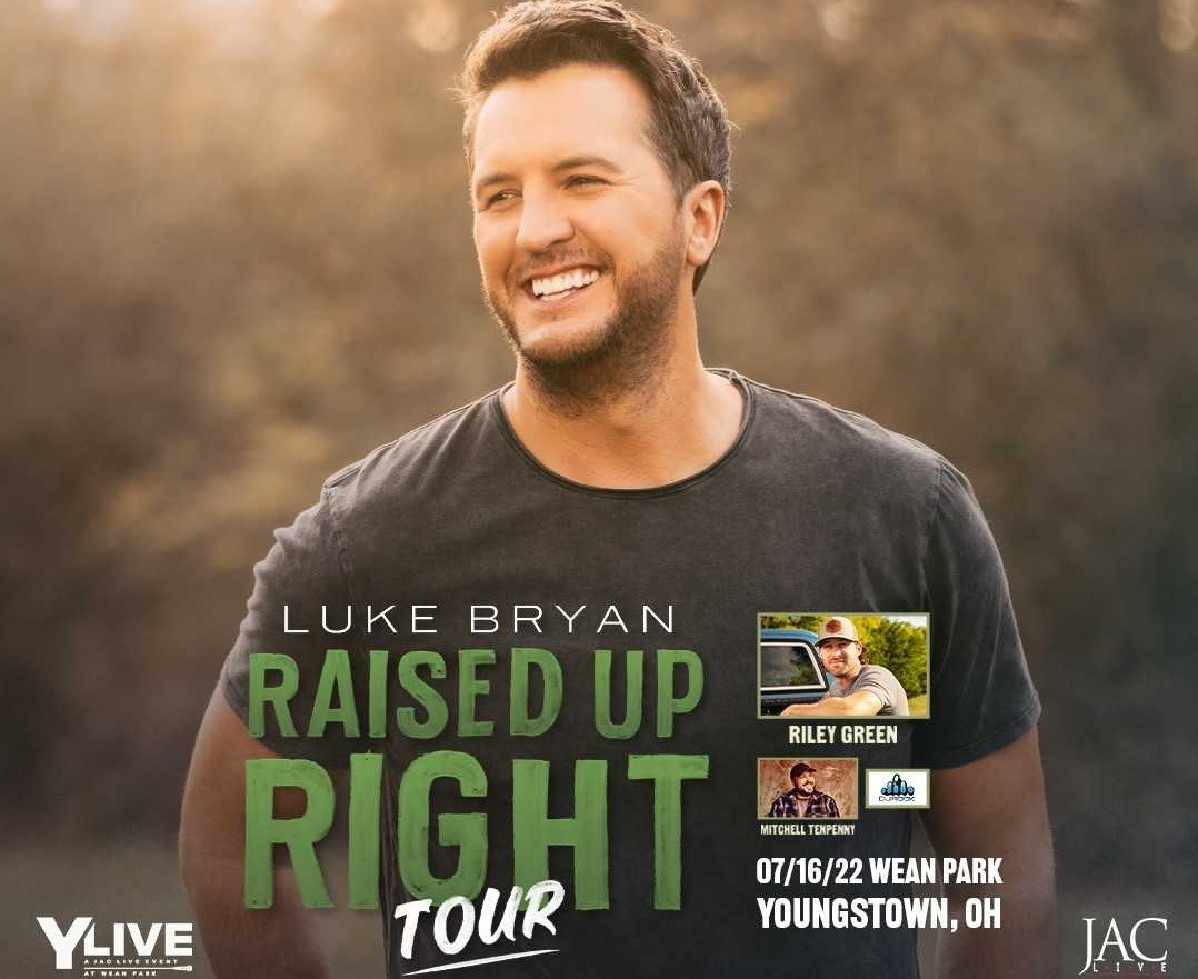 Luke Bryan to headline July YLive show at Wean Park 