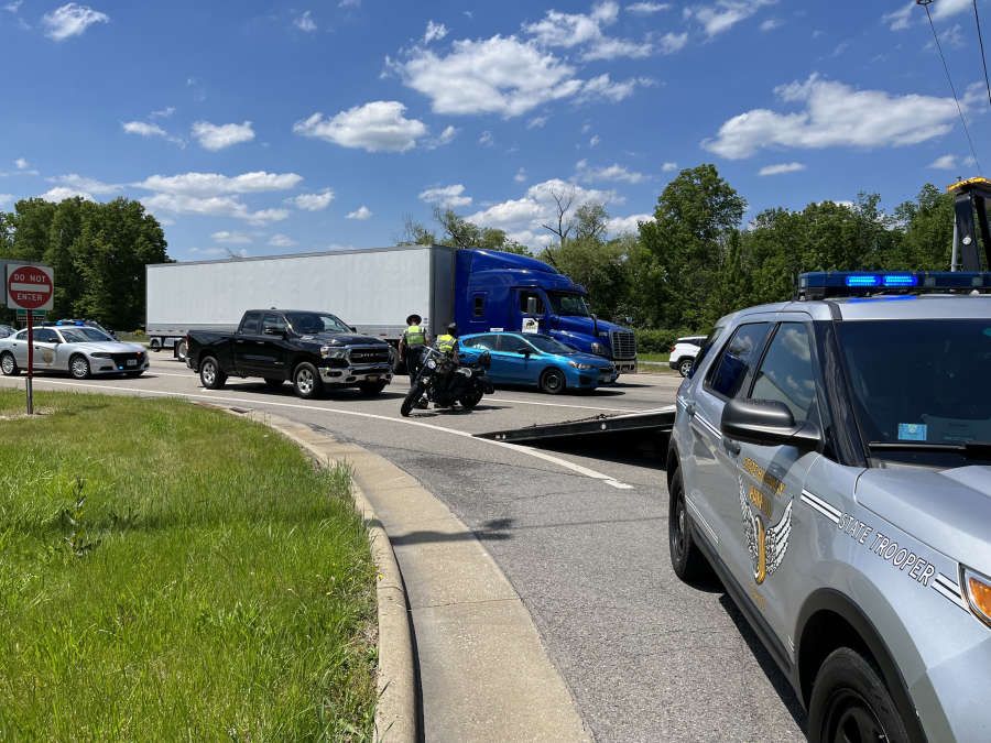 Motorcyclist injured in pickup truck crash in Howland