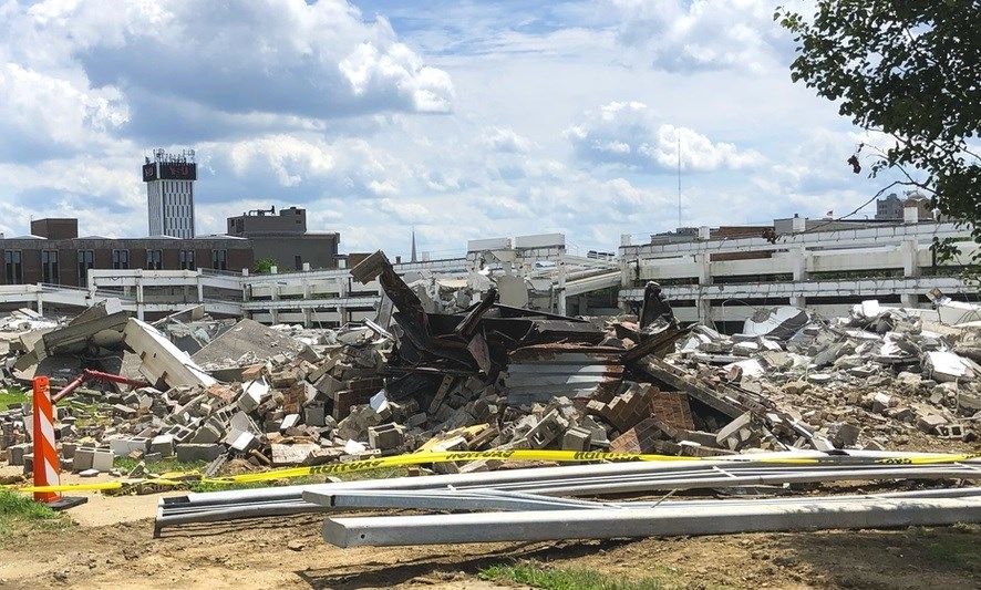 Iconic YSU Parking Deck demolished