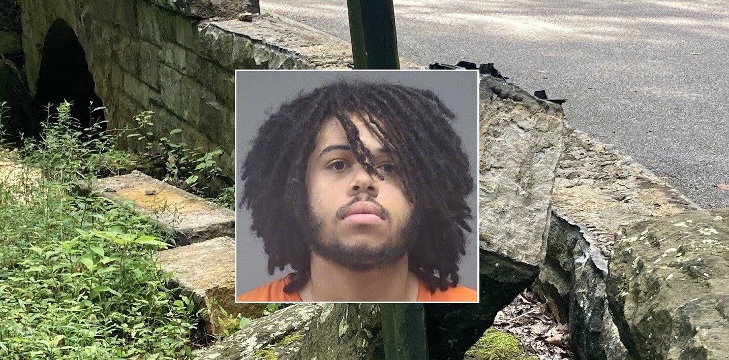 Teens accused of crashing stolen car into Mill Creek Park stone bridge picture