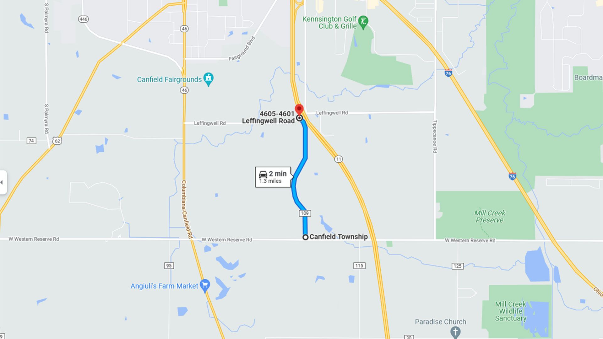 S. Raccoon Road in Canfield Twp. to close for repairs