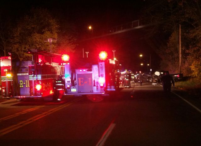 Sharon crews on scene of twocar crash