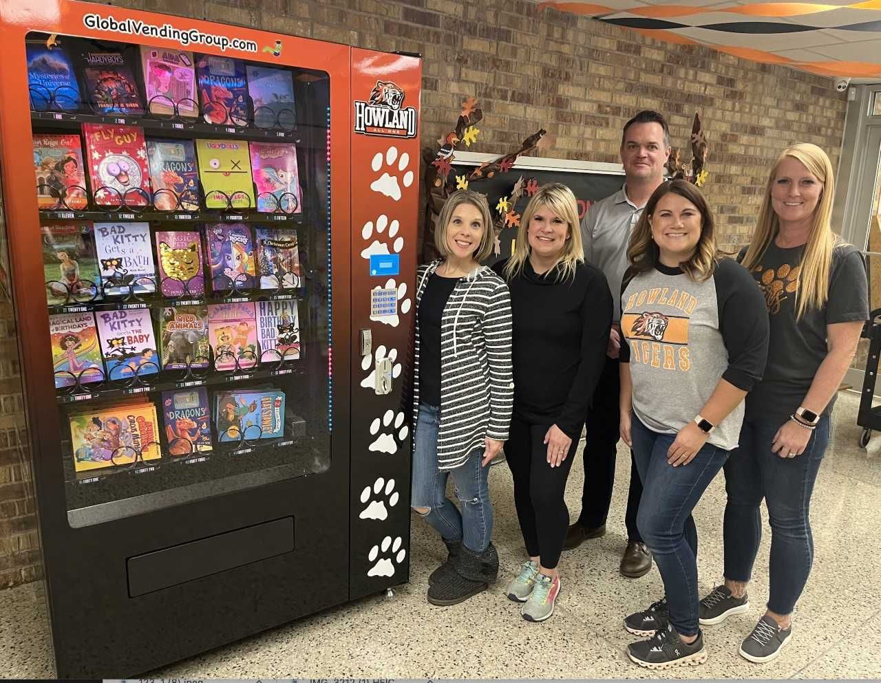Vending machines filled with books installed at Howland Local Schools