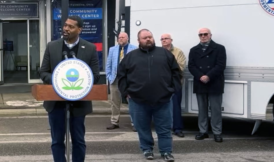 EPA Administrator Michael Regan along with East Palestine mayor Trent Conaway held a press conference Tuesday