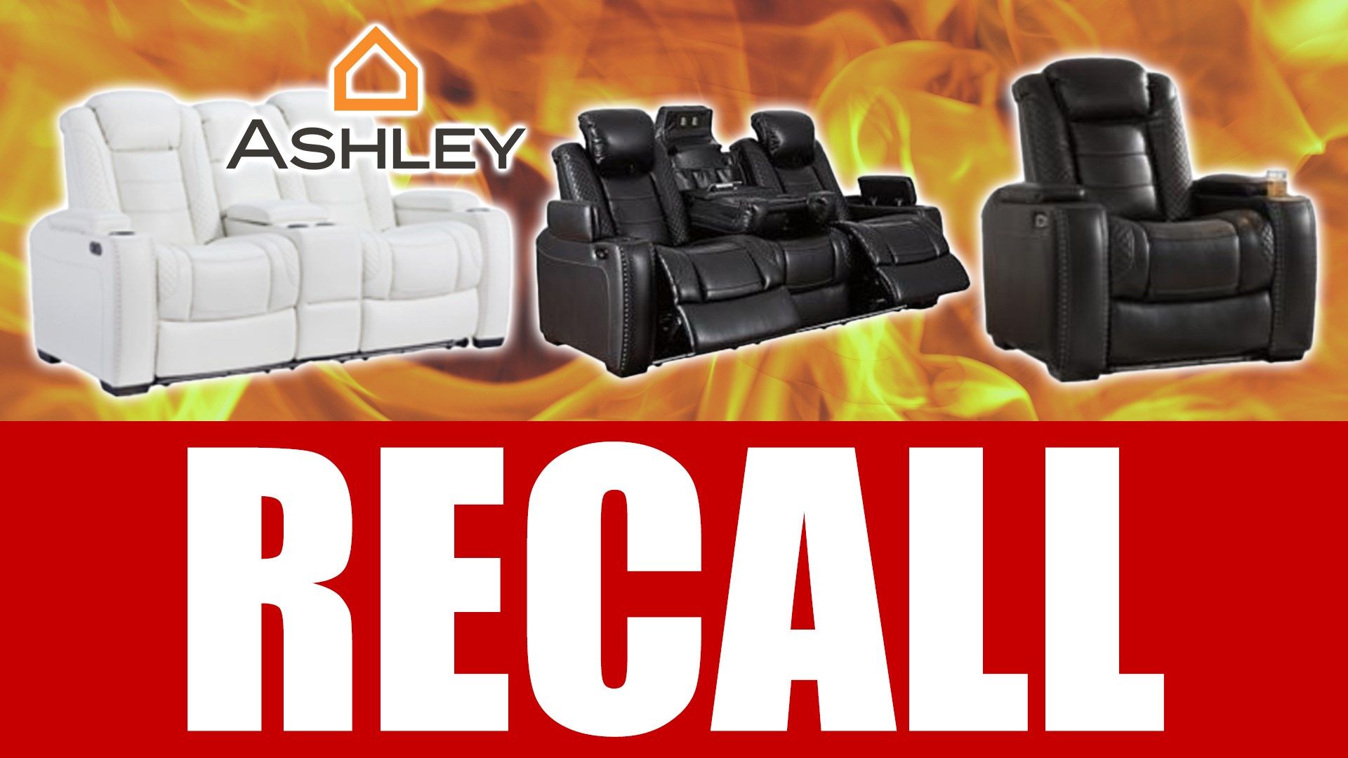 Ashley Furniture recalls various powered furniture items due to