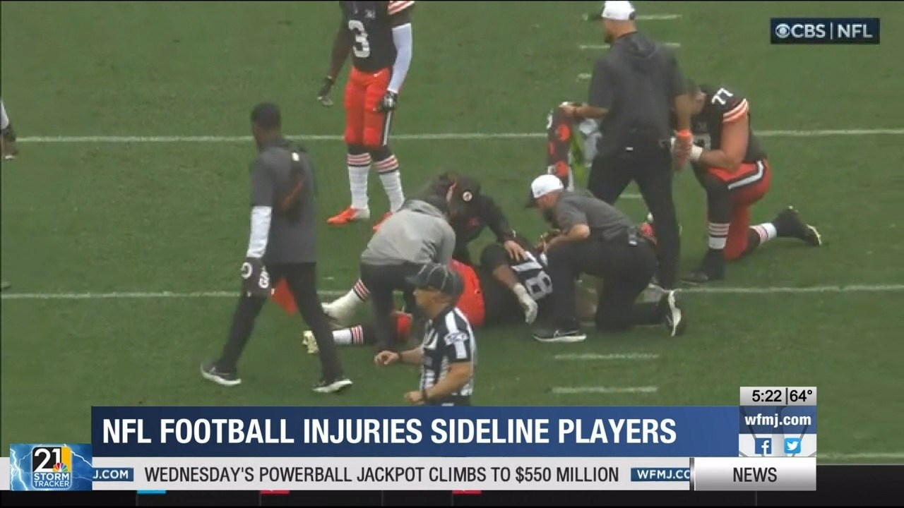 NFL football injuries sideline players 