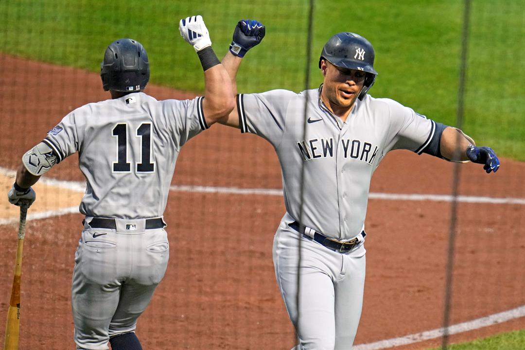 Giancarlo Stanton hits first home run for Yankees - NBC Sports