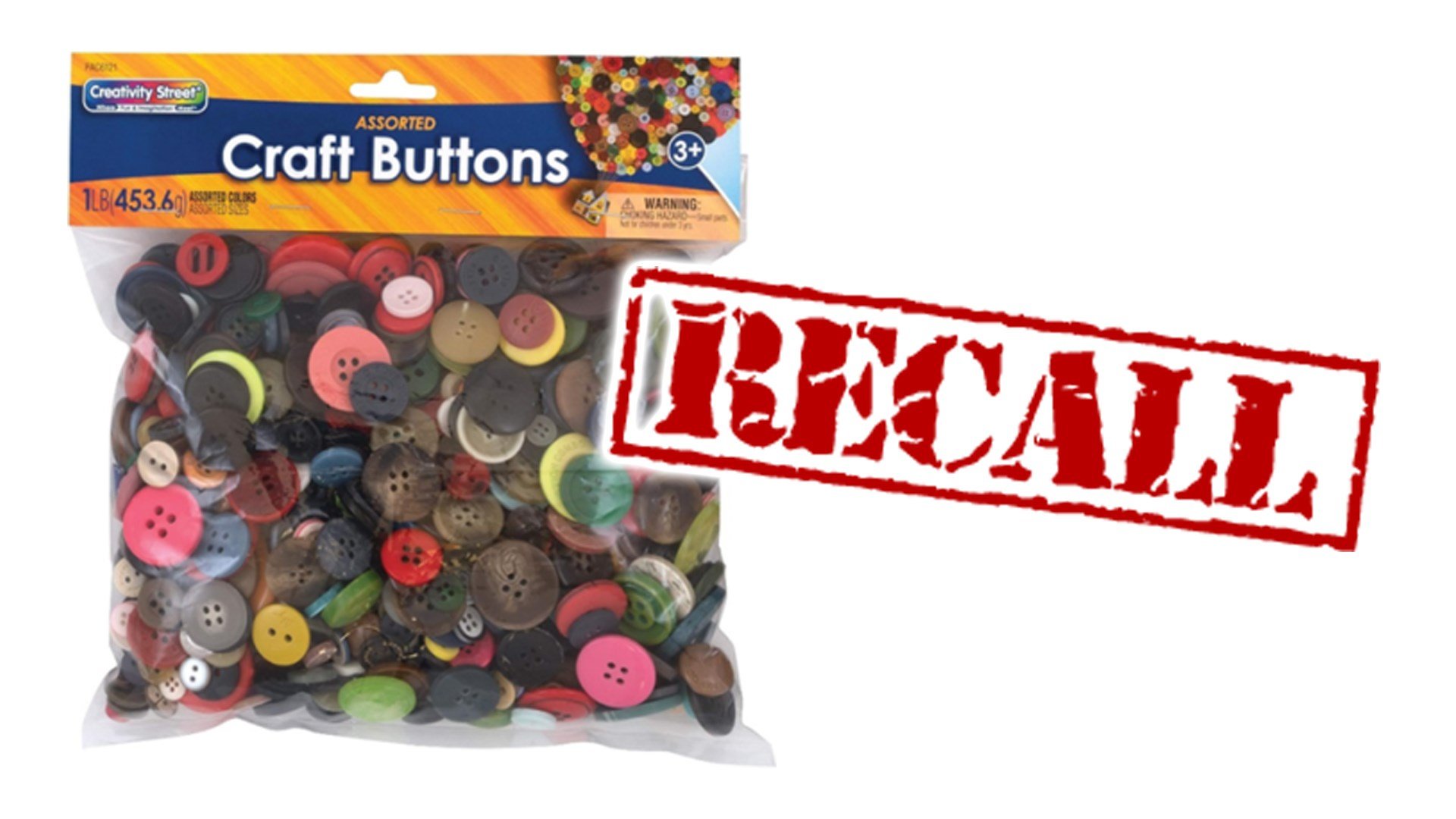 Creativity Street® 1lb. Pack Assorted Colors Plastic Buttons, 2ct