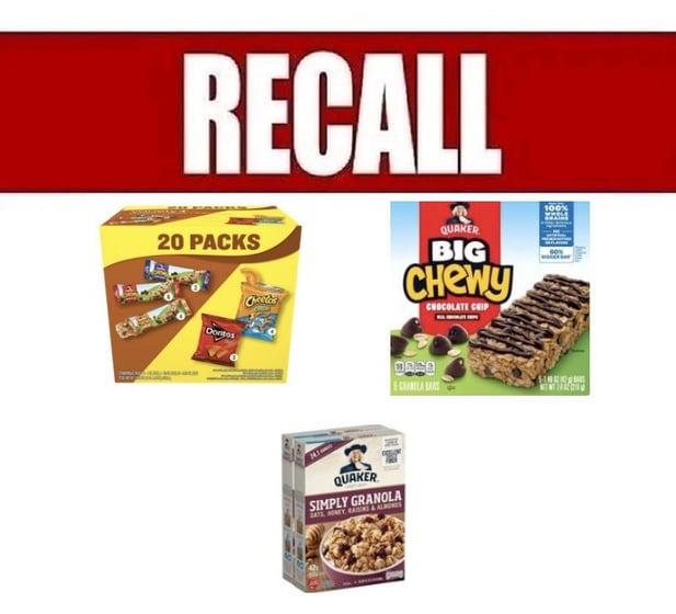 Quaker Oats recalls granola products over concerns of salmonella  contamination