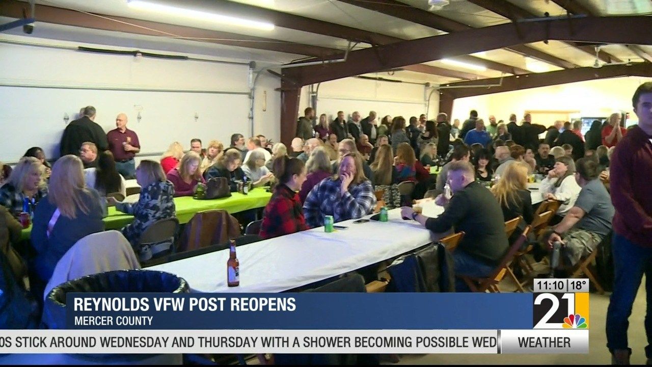 Reynolds VFW post reopens after fire as community rallies around WFMJ