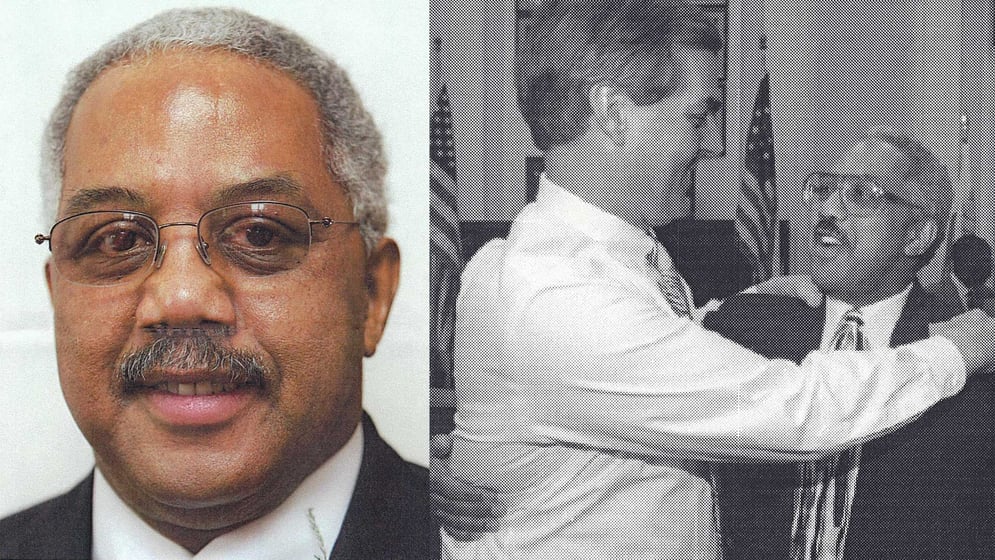 Richard Atkinson, right, with former Youngstown mayor George McKelvey