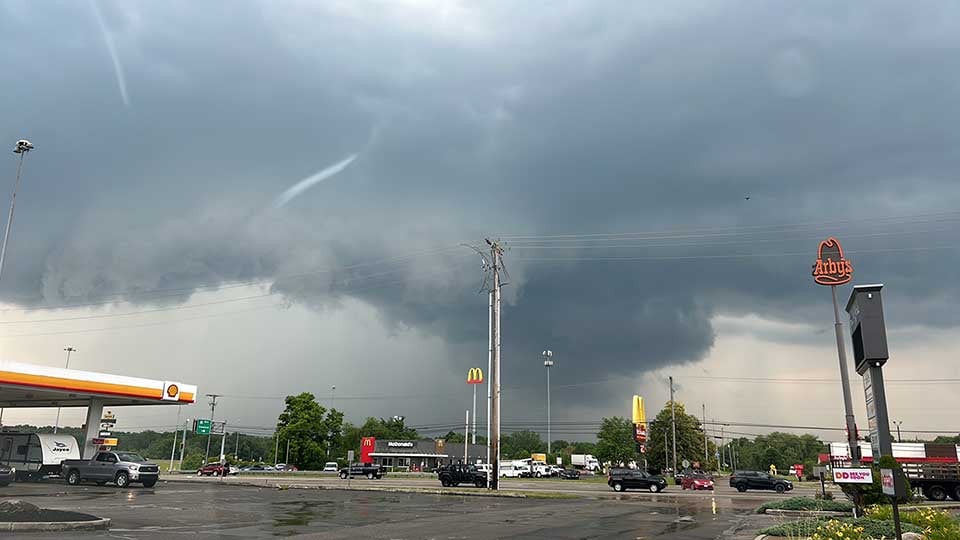 Viwer provided image of storm near Hubbard Monday