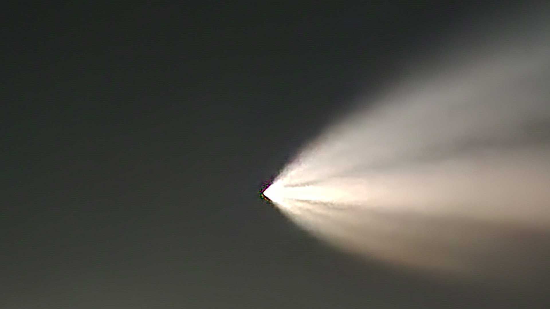 Image provided Charles Wedge of SpaceX over the Valley this morning