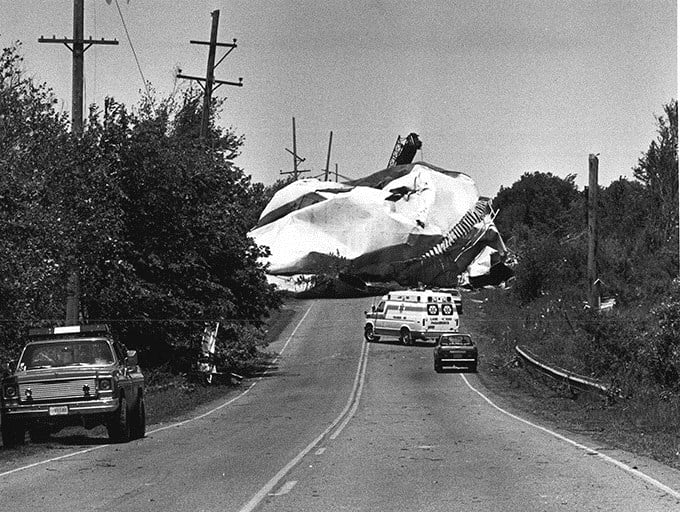 Tank blocks a road in Trumbull County