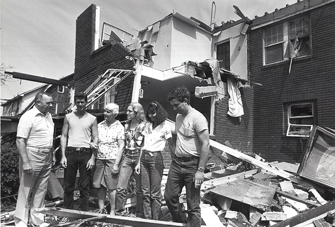 A Newton Falls family following the aftermath of the storm
