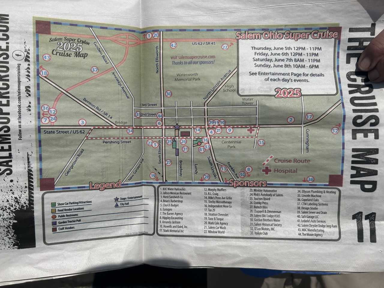 Salem Super Cruise 2025 Map