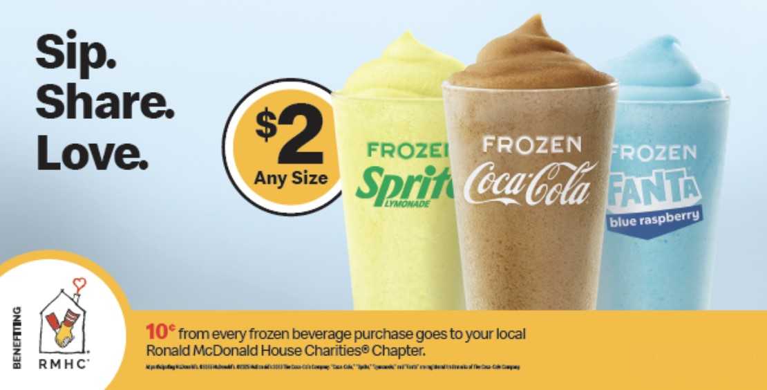 Northeast Ohio McDonald's locations offer $2 frozen drinks in any size