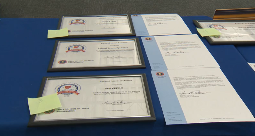 Poland Police Department recognized by Ohio School Board Association