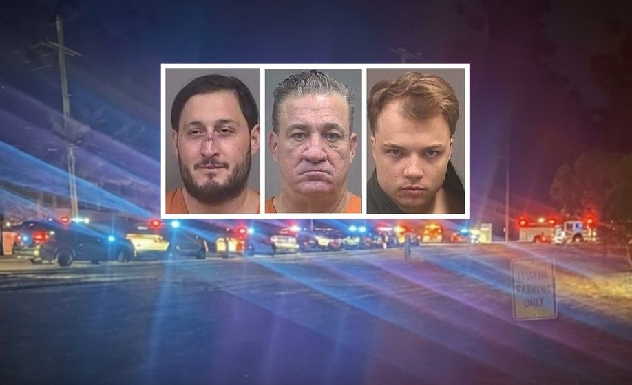 Speros Theofilos (L) John Holmes (C) Alexander Holmes (R)