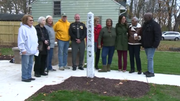 Newly finished memorial garden park dedicated in Warren