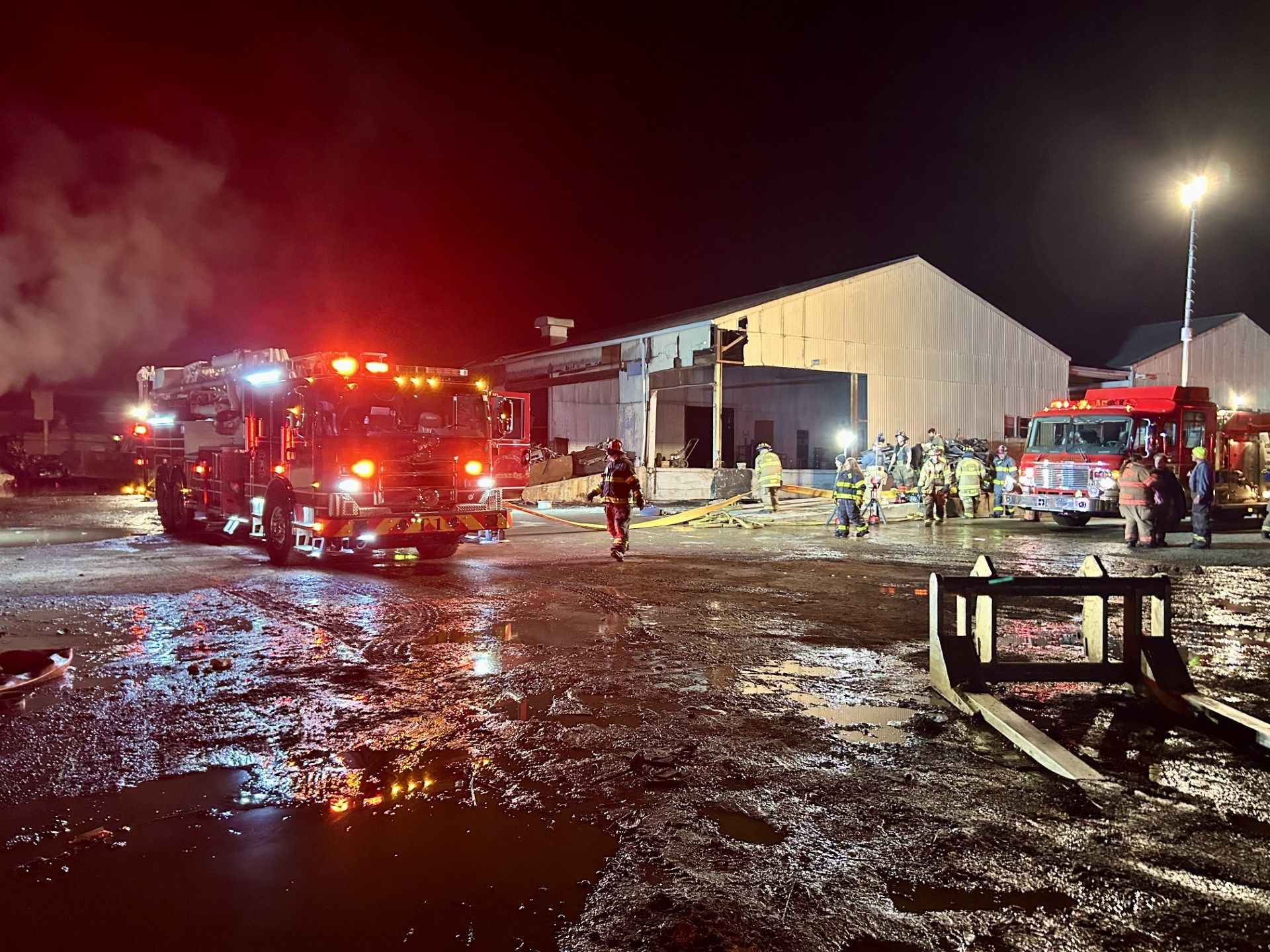 Darlington scrapyard fire 'under control'