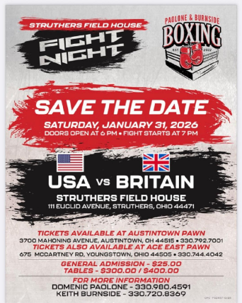 International 'Fight Night' set to ring the bell in Struthers