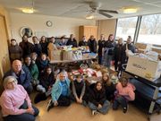Liberty students help stock food pantry for families in need