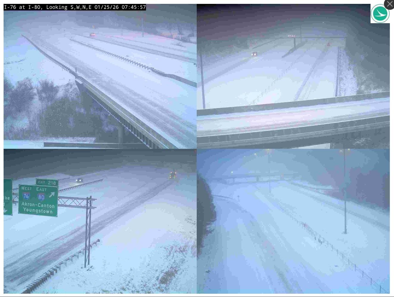 I-76 Jackson Twp., Mahoning County, 8 a.m. Sunday