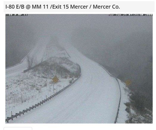 I-80 Mercer County 8 a.m. Sunday