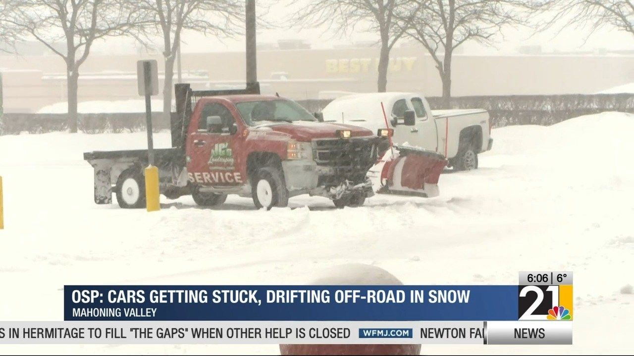OSP: Cars getting stuck, drifting off-road in snow