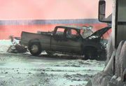 Truck plowing snow in Boardman catches fire