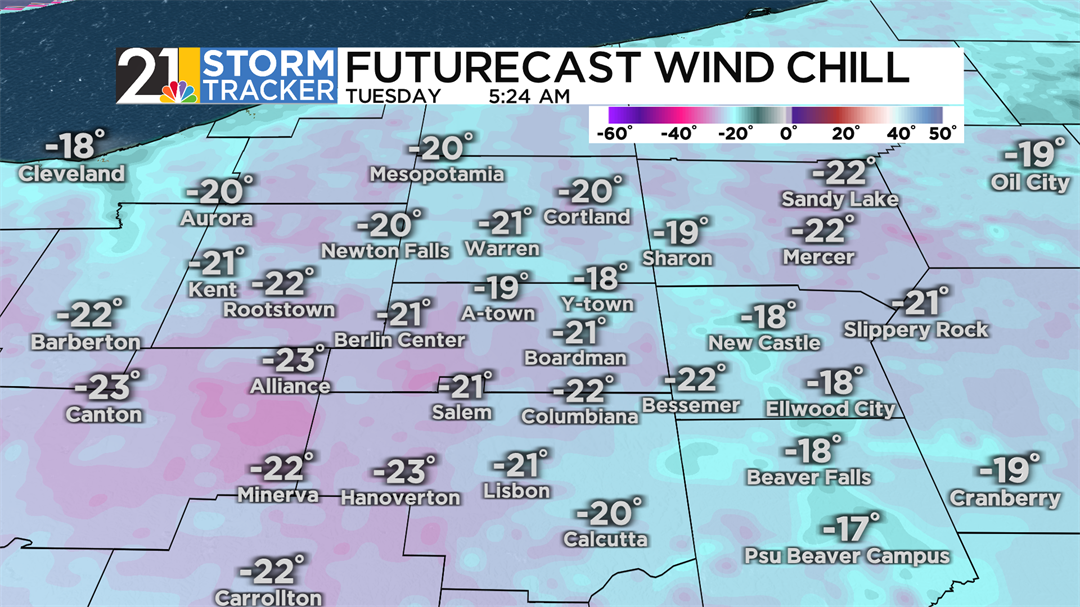 No major storms, but lots of major cold in this week's forecast